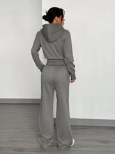 Women's Front Zip Up Hoodie With Pockets And Sweatpants Tracksuit, Minimalist Design